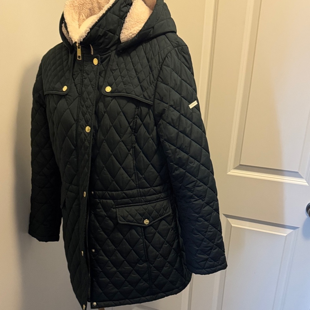 Laundry By Shelli Segal Quilted Puffer Jacket - Dark Green - Picture 7 of 13